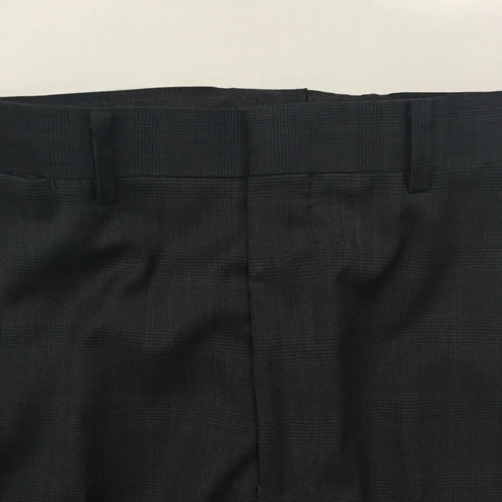 Dkny 40r mens suit gray plaid checks skinny fit 100% wool 2 piece new nwt ea0028